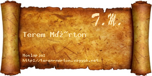 Terem Márton névjegykártya