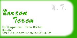 marton terem business card